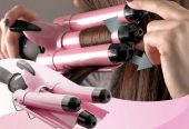 HAIR CURLER WITH THREE BARRELS