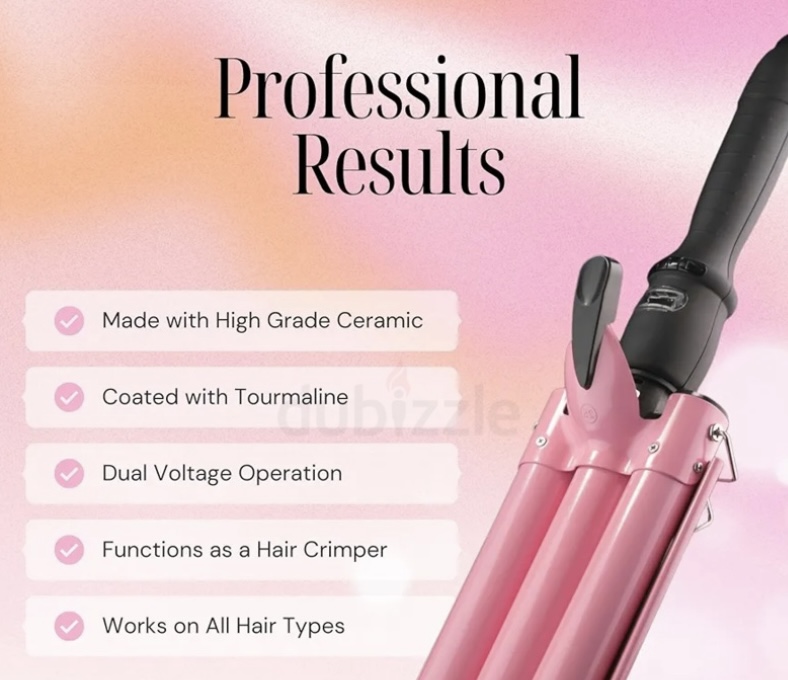 HAIR CURLER WITH THREE BARRELS