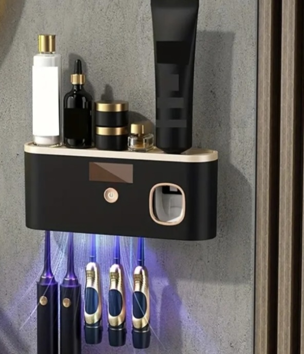 Smart UV Sterilization Toothbrush Holder with Toothpaste Dispenser