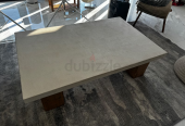 Classy NORD SOLID WOOD RECTANGLE WHITE COFFEE TABLE