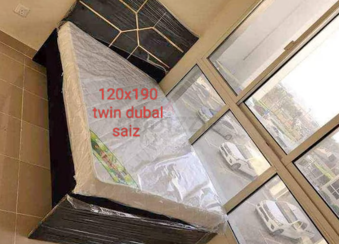 Brand New Twin dubal bed saiz 120×190 with medical mattress good quality