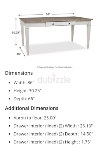 Ashley-Skempton 4 seater dining set