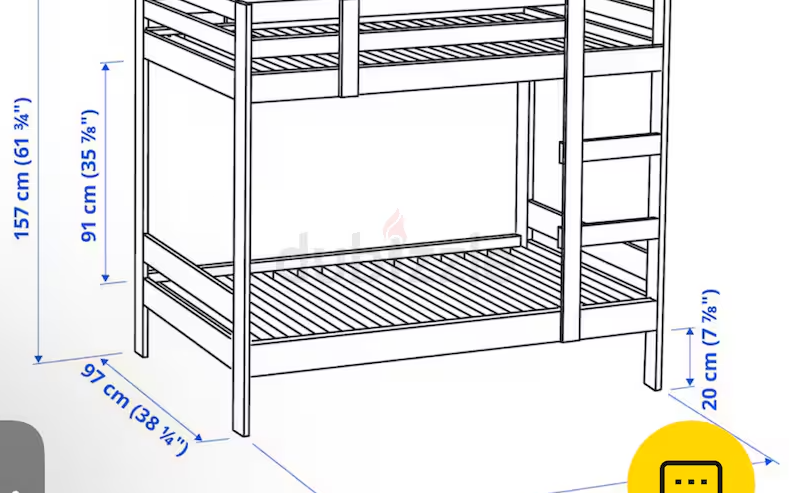 IKEA Bunk bed with IKEA mattress