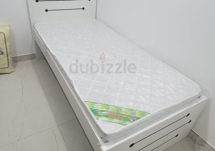 Brand new mdf single bed with medical mattress available