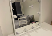 Queen size bed with high end Matress desk makeup mirror