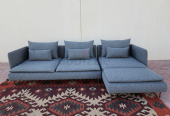 SODERHAMN 4-seat sofa, with chaise longue grey colour left and right fitting