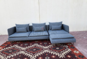 SODERHAMN 4-seat sofa, with chaise longue grey colour left and right fitting