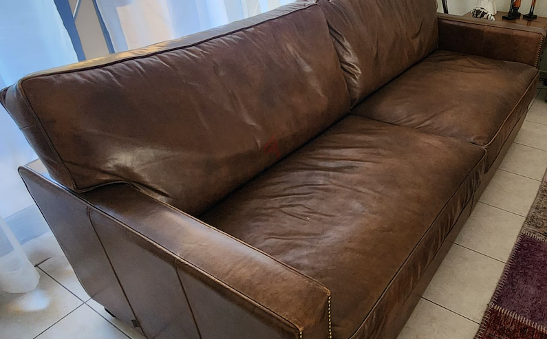 3 Seather Italian Leather Sofa – Marina Home