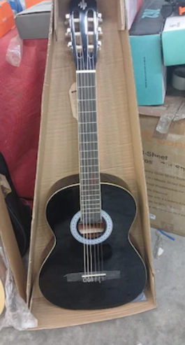 Classical black guitar