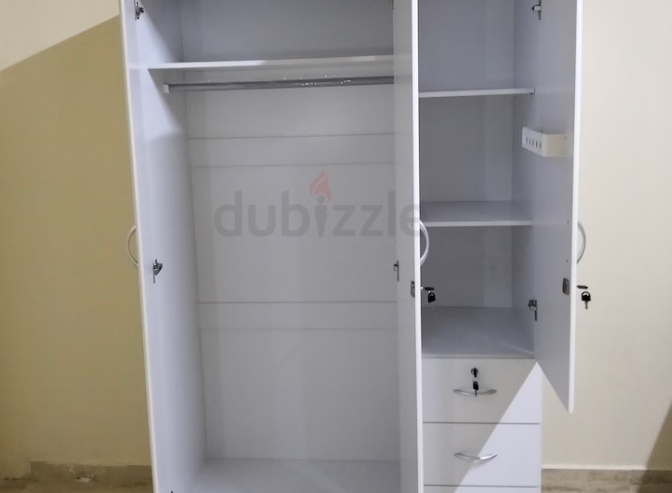 Brand new 3door wardrobe available white color