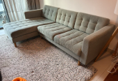 IKEA LANDSKRONA 3-SEAT SOFA WITH CHAISE LONGUE