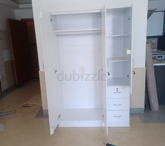 new 3door cabinet White colour made in Thailand