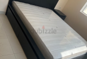 IKEA Malm Queen Size storage bed frame with IKEA Brand Mattress for sale in good condition