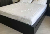 IKEA Malm Queen Size storage bed frame with IKEA Brand Mattress for sale in good condition