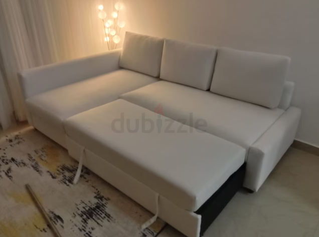 IKEA sofa cum bed L shape with big storage