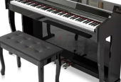 MegArya Digital Piano With Heavy Hammer Electric Piano Color: Glossy Black