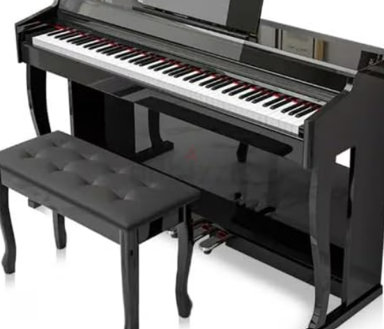 MegArya Digital Piano With Heavy Hammer Electric Piano Color: Glossy Black