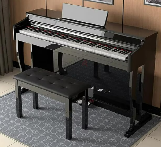 MegArya Digital Piano With Heavy Hammer Electric Piano Color: Glossy Black