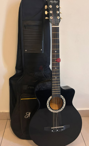 Guitar acoustic Meg Arya brand with cover