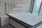 Brand New Queen size bed 160×200 with gold steal .