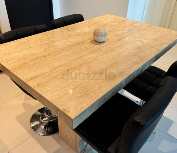 Travertine Dining Table