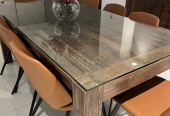 Luxury dining table with chairs and sideboard