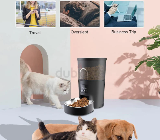 Boyarca 3L WiFi Smart Cat Feeder, app-controlled, schedules 1-10 meals/day, 1-12 portions/meal.