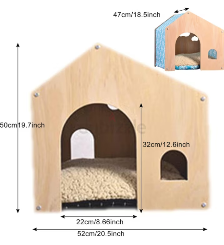 Small Dog/Cat Wooden house with Free Delivery