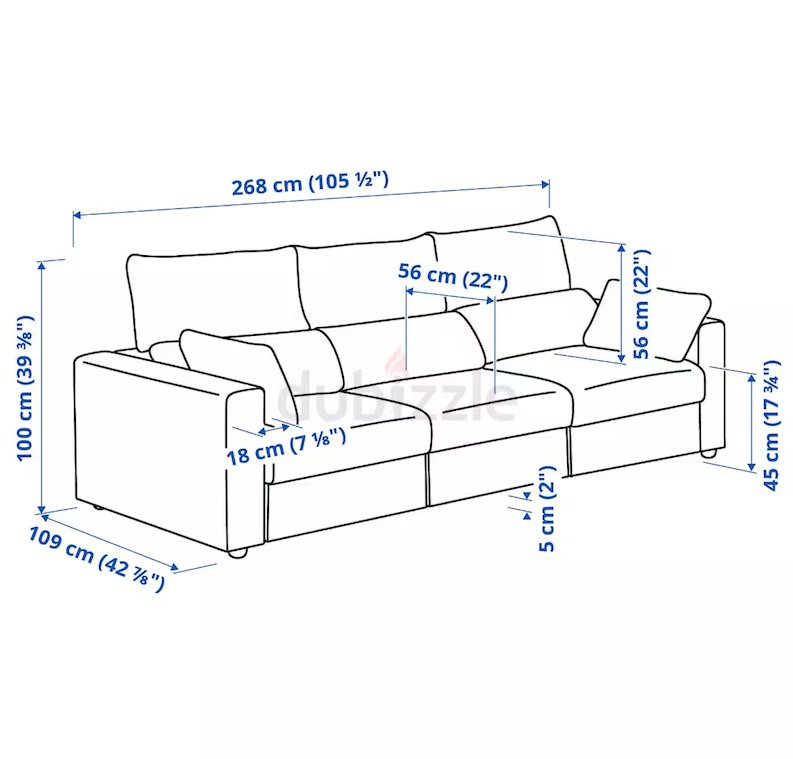 ESKILSTUNA IKEA 3 SEAT SOFA BED Like new condition