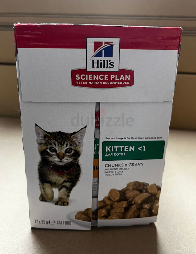 Hills Science Plan Tender Chunks in Gravy Kitten with Chicken Wet Cat Food – 85g×12