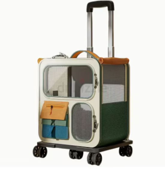 Pet Rolling Suitcase with Five Silent Wheels