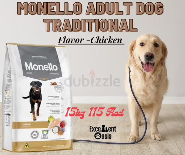 MONELLO TRADITIONAL ADULT DRY DOG FOOD 15KG