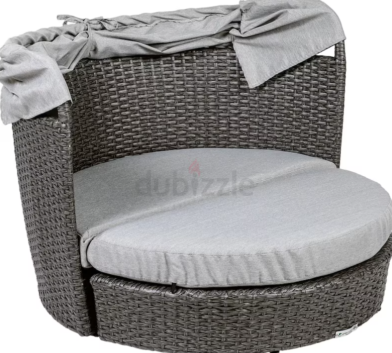 Pet sun lounger with roof, Ø100 cm