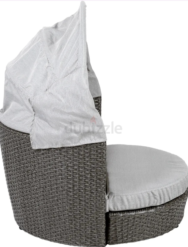 Pet sun lounger with roof, Ø100 cm