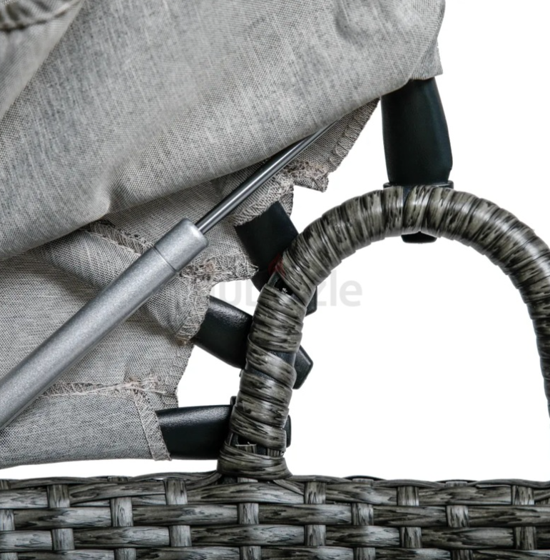 Pet sun lounger with roof, Ø100 cm