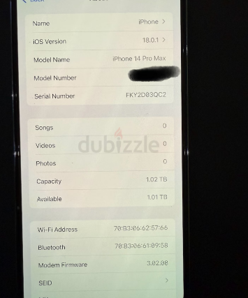 iPhone 14 Pro Max (1TB) in Deep Purple with FaceTime – TRA