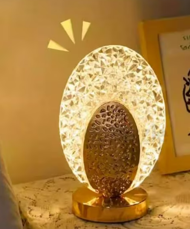 Oval Crystal LED Table Lamp
