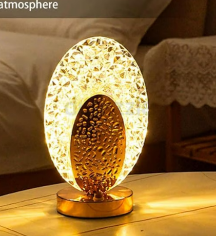 Oval Crystal LED Table Lamp