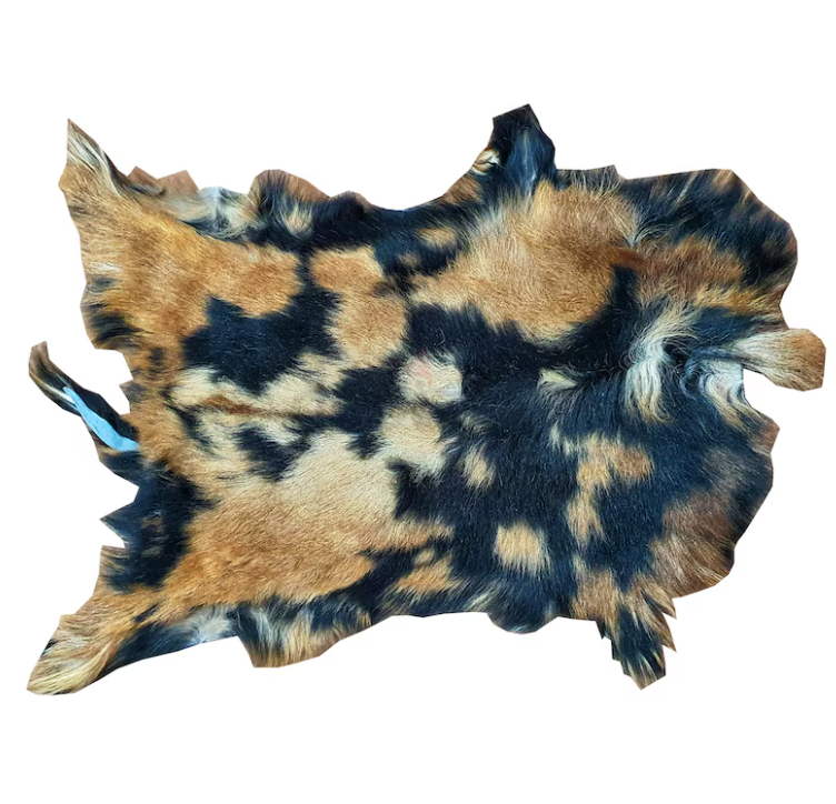 Unique Coat-hide100% Real Premium, Goat Skin Rug, Throw, Soft Hair-On Leather Rug Material
