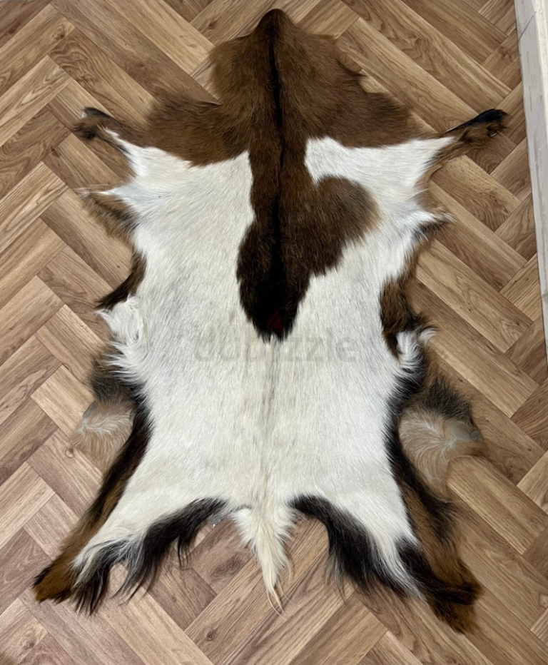 Unique Coat-hide100% Real Premium, Goat Skin Rug, Throw, Soft Hair-On Leather Rug Material