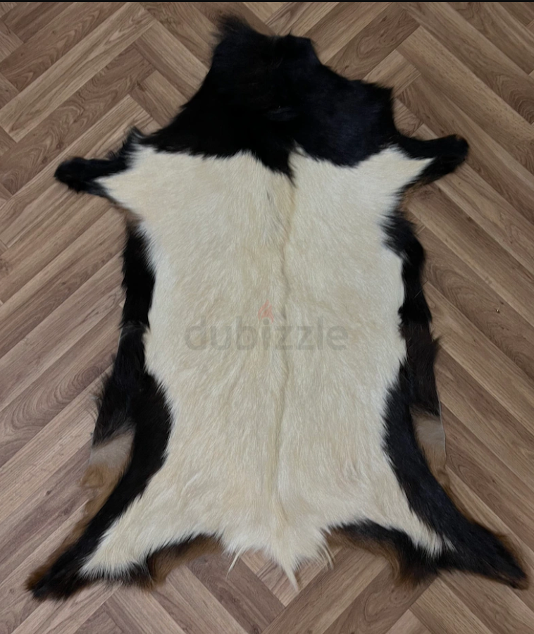 Unique Coat-hide100% Real Premium, Goat Skin Rug, Throw, Soft Hair-On Leather Rug Material