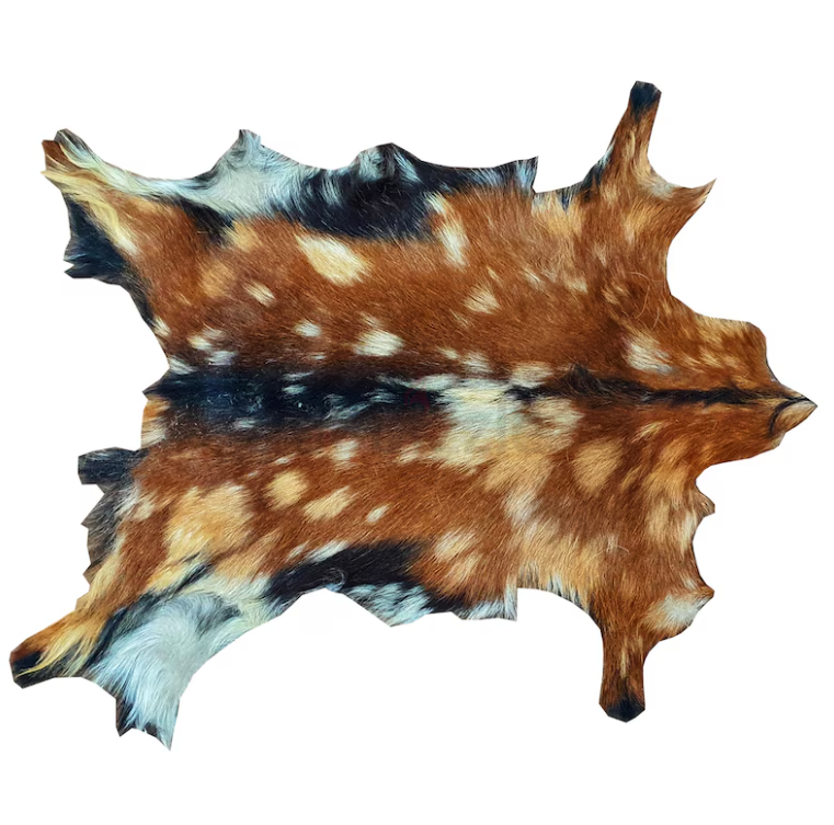 Unique Coat-hide100% Real Premium, Goat Skin Rug, Throw, Soft Hair-On Leather Rug Material