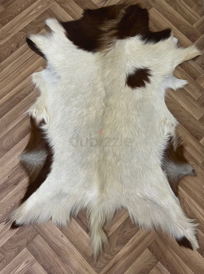 Unique Coat-hide100% Real Premium, Goat Skin Rug, Throw, Soft Hair-On Leather Rug Material