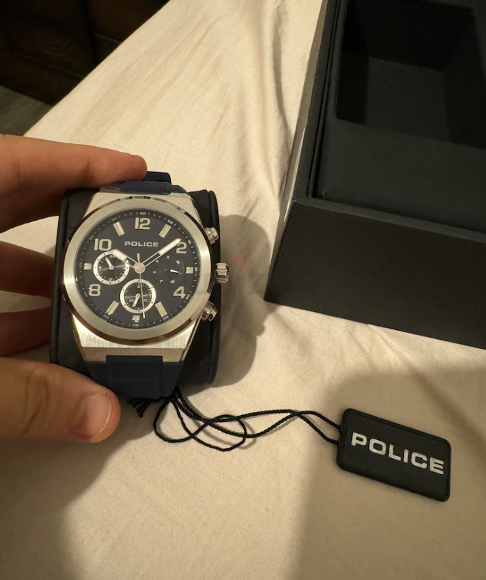 Police watch, bag, wallet