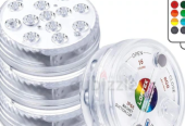 Submersible LED Lights with Remote RF, ( 2 Pcs 1 Remote )