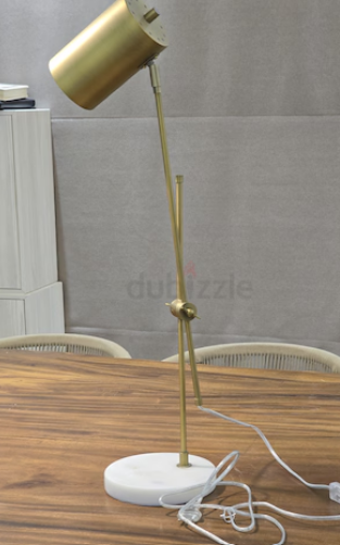 Table lamp with marble