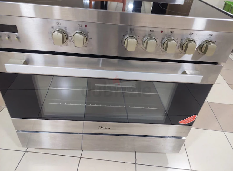 MIDEA 5 Hob Stainless steel Cooker Range VSV96048 Silver