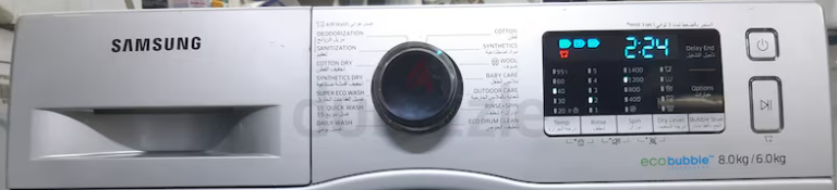 Samsung Digital inverter 8kg wash and 6kg dryer in korean black double door