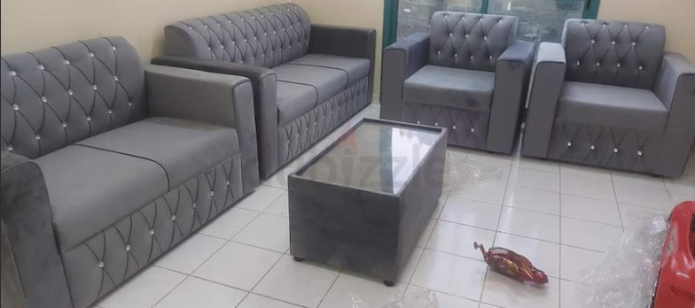 7 SEATER GREY BRAND NEW SOFA SET