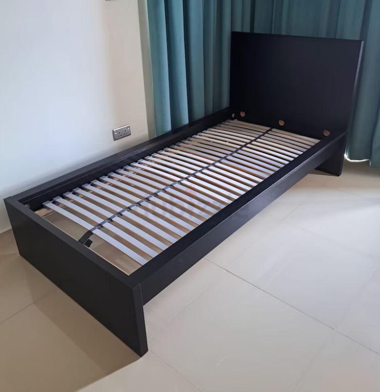 IKEA MALM New Single Bed Black-Brown 200×90.